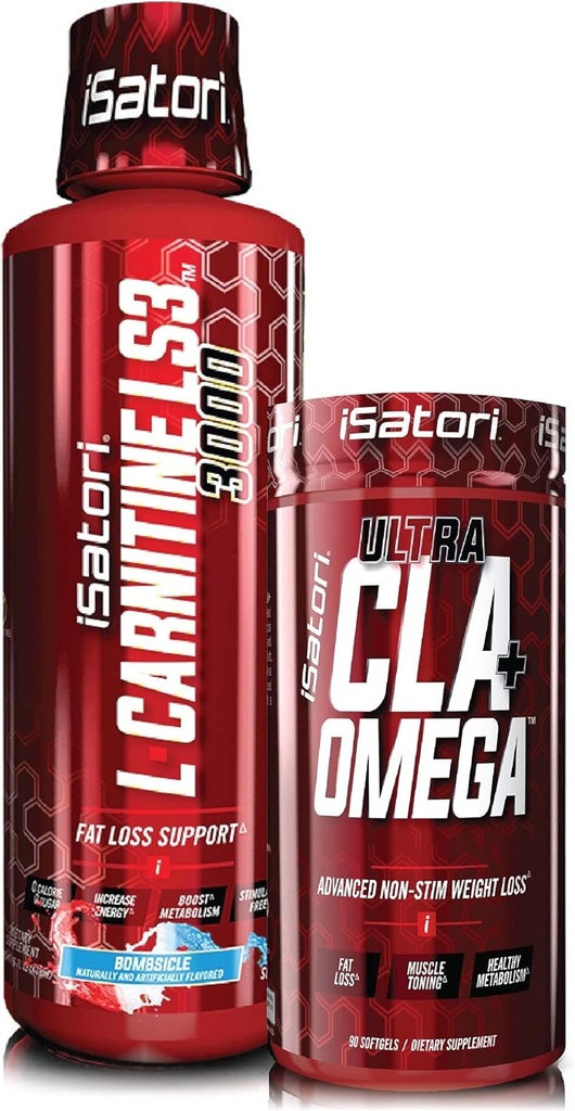 iSatori L- Carnitin LS3 Bombsicle 3000mg (32 Servere) & iSatori Ultra CLA (90 Softgels)