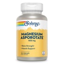 Solaray Magnesium Asporoter 400 mg, Aspartat, Oroter & Citrate Complex, Sund Hjerte, Muskel, Nerve & Circulatory Function Support 180ct (60 Servere, 120 VegCaps)