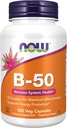Now Foods Supplements, Vitamin B- 50 mg, Energiproduktion *, Nervesystemet Sundhed *, 100 Veg kapsler
