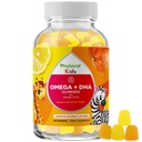 Kids Omega og DHA Gummies - Fedtsyrer Omega 3 6 9 med C-vitamin til Vision - Nutritional DHA for Kids for Sund Nervesystemet & Focus Support - Fish Free - 60 Greve