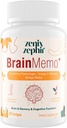 Memory Focus Supplement - Brain Support med Omega-3, Bacopa og Plasmalogens til forbedret kognitiv funktion - Koncentration og hukommelse - Non- GMO, 60 Softgels