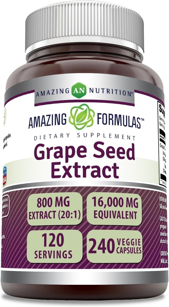 Amazing Formulas Grape Seed 800 Mg Extract (20: 1)