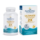 Nordic Naturals Ultimate Omega 2X, Lemon Flavor - 120 Soft Gels - 2150 mg Omega-3 - Højpotens Fish Oil med EPA & DHA - fremmer hjerne & hjerte sundhed - non-GMO - 60 Serveringer