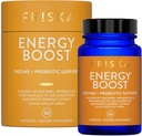 FRISKA Energy Boost Enzyme og Probiotika supplement, fremmer bedre fordøjelse og energi til mænd og kvinder, Gut sundhed, 30 kapsler