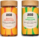 JUGO Beauty + Energy Gummies Bundle - Collagen, Biotin & Vitamin B12 - Understøtter hår, hud, negle & Natural Energy - Plantbaseret & Gluten- Free