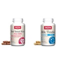 Jarrow Formulas Red Yeast Rice 1200 mg & Co- Q10 100 mg Per Serving- 120 Veggie Caps- 60 Servering & Heart Health- Vegan & Milk Thistle 150 mg med 30: 1 Standardiseret Silymarin Extract