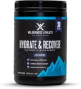 Wilderness Atlete - Hydrate & Recover; Flydende Hydration Powder Electrolyte Drink Mix - Recover Hurtigere med Bcaas - Hydrate Powder med 1000mg af C-vitamin - 30 Servering Tub (Blå Hindbær)