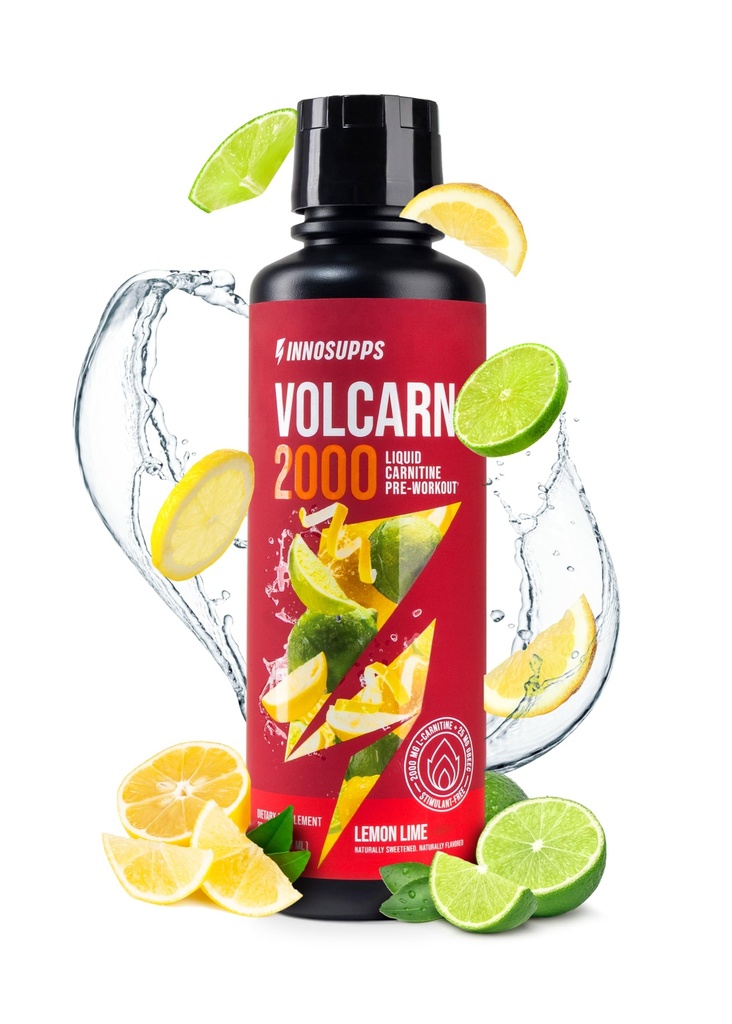 InnoSupps Volcarn 2000 - L- CARNITINE Advanced Energy Liquid 124; ATP Enhancer med GBEEC Beeg 124; øger energi, Enhances Focus, Koffein fri, Ingen Kunstige Sweatenements