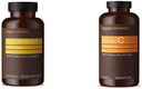 Elementer Glutathion, 500mg, 60 kapsler, 2 måneders forsyning & vitamin C 1000mg, Vegan, 300 tabletter, 10 måneders forsyning