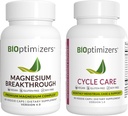 BiOptimizer Magnesium Breakthrough 4.0, (60 kapsler) & Cykelpleje, (90 kapsler) - Naturlig søvn, hjerne, og menstruel Relief Support Bundle