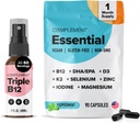 Kompleks Essential Vegan Multivitamin & Triple B12 Spray Bundle - Omfattende ernæringsmæssig støtte til plantbaserede kost