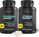 Livingood Daily Thyroid Support Bundle - Komplet Thyroid Supplement Plus Adrenal og Cortisol Support