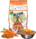Olewo Originale gulerødder til hunde - Fiber til perfekt Poop, Dehydreret hund mad toppers til Picky Eaters, Natural Skin & Coat Support, Multivitamin, Probiotika til fordøjelse & Gut Sundhed, 1 LB