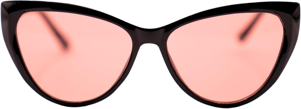 FL-41 Migraine Glasses Transitional Lens for Indoor/Outdoor Light Sensitivity & Photophobia Cat Eye Cloth Bag