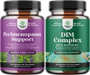 Bundle af komplet perimenopause supplement til kvinder med Maca Root Vitex Berry & Black Cohosh og Pure DIM tillæg med Bioperine - Diindolylmethan Testosteron Complex med Broccoli Blomsterstande