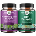 Bundle af komplet perimenopause supplement til kvinder med Maca Root Vitex Berry & Black Cohosh og Pure DIM tillæg med Bioperine - Diindolylmethan Testosteron Complex med Broccoli Blomsterstande