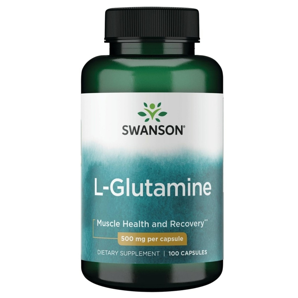 Swanson Aminosyre L- Glutamin 500 milligram 100 kapsler