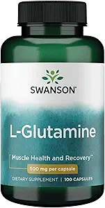 Swanson Aminosyre L- Glutamin 500 milligram 100 kapsler