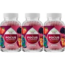 Vegansk Kids Focus Gummies - Potent Chewable Brain Support for Children - Forbedrer Koncentration & Hukommelse - Opkalkning Kosttilskud & Focus Gummies for Kids - Non-GMO & Gluten- Free - 60 Greve - 3 Pack