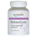 TRANSFORMERING GENESIS AF GOD SUNDHED Enzymer ReleaseZyme Blend Supplement med naturlige urter, Avanceret fordøjelsesstøtte formel med protease, Hjælper Break Down Proteiner, Plante baserede enzymer, 100