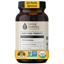 Living Alchemy Gut Health Kosttilskud til mænd og kvinder - din Flora Probiotic Professional fordøjelse tillæg med gæret Soybean, Prebiotika, fordøjelsesenzymer - Vegan, Non- GMO, 60 Pcs
