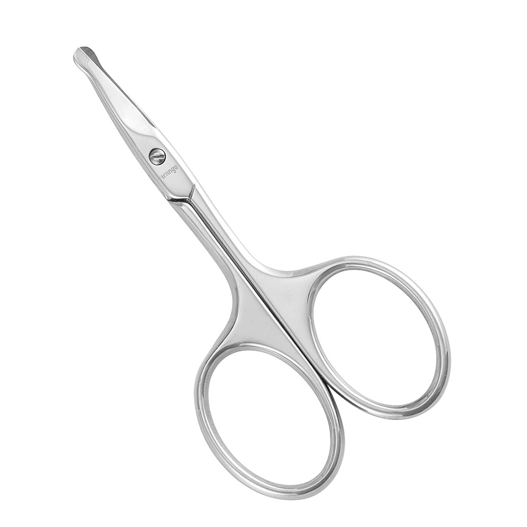 LIVINGO 3.75 "Afrundet buet Næse hårsakse, Premium rustfrit stål sikkerhed små blades brug for Manicure Klovning Ansigtshår, Øjenbryn, tør hud
