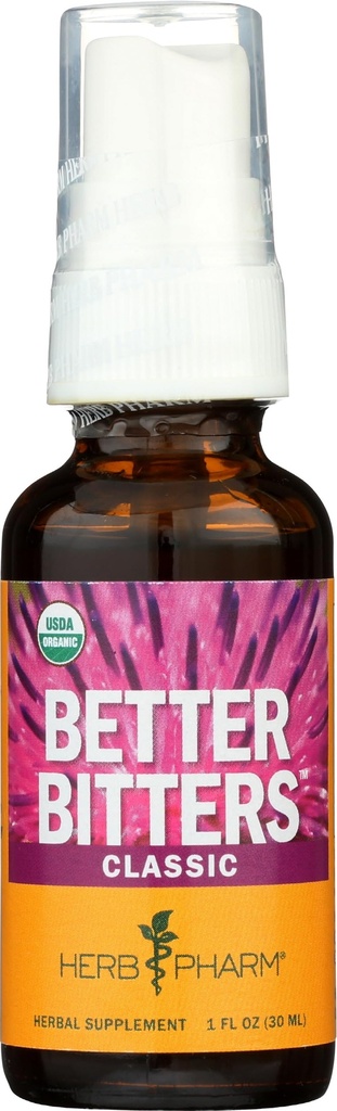 Herb Pharm Better Bitters Certified Organic Digital Bitters, Classic, 1 Ounce
