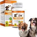 Gurkemeje til hunde - 180 Count Tablet Treats med Curcumin & Piperine - Fælles sundhed, mobilitet, Allergi & Itch Relief, Hud & Coat, Hot Spots - Duck Flavor med Salmon Oil