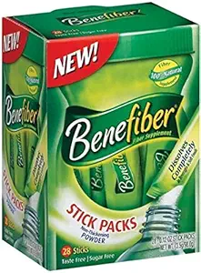 Benefiber Fiber Sugar- Free On Go Stick Packs, Unflavored, 28 ea (Pack of 3)