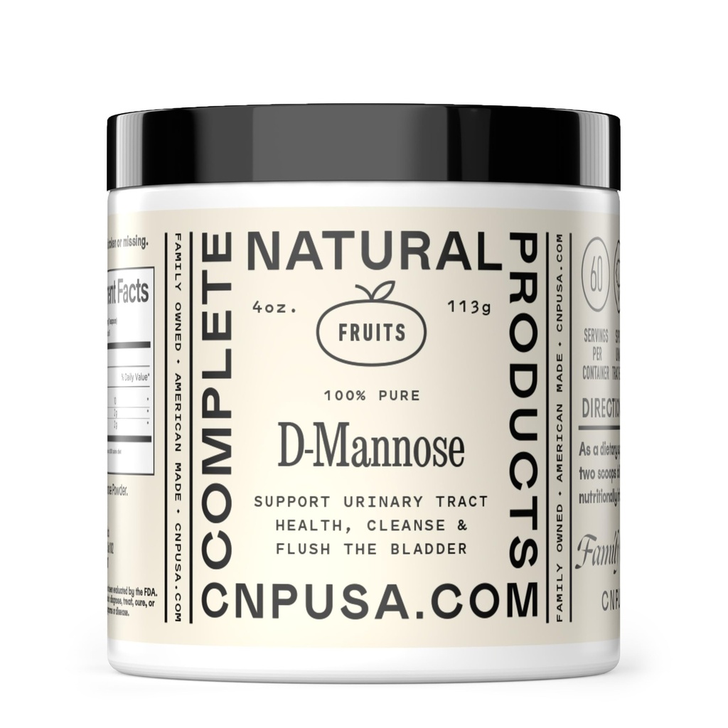 Pure D- Mannose Powder Supplement - D- Mannose 4oz (113g) Omkring 60 Serveringer for UTI, Natural Bstige, & Urinary Tract Sundhed