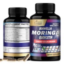 Organic Cadane Moringa Leaf med gurkemeje, Boswellia, Quercetin, Ceylon Cinnamon, Holy Basil, Ingefær og Black Pepper - 8in1 Kosttilskud - 90 Veggie Kapsler til 3th Supply