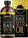 MAJU 's Black Seed Oil 16oz: 3X Thymoquinon, Cold Pressed, 100% Tyrkisk Black Cumin Nigella Sativa Seed Oil (bedre end økologisk), Non- GMO, 100% Flydende Pure Blackseed Oil, Glasflaske