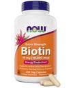 Now Foods Extra Strength Biotin 10,000mcg / 10 mg - 200 Count - Hår, hud, negle - Supplement til mænd og kvinder - B7 Vitamin - Vegetarisk, Vegansk, Non- GMO
