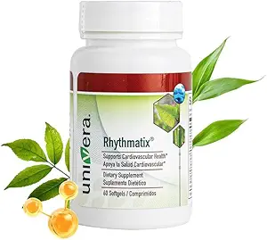 Universa Rhythmatix, cardiovaskulær sundhed, blodcirkulation, sund vein struktur, Omega-3, Coenzym Q10, vitamin B6 & B12, 60 softgels (30- Day Supply)