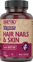 DEVA Vegan Hår, Nails & Skin Vitamin & Min med Biotin, Supplement, 90 tabletter
