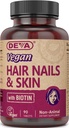 DEVA Vegan Hår, Nails & Skin Vitamin & Min med Biotin, tillæg, 90 tabletter
