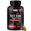 FORCE FACTOR Test X180 Multivitamin, Testosteron Booster supplement til mænd, Support Muskel, Styrke, Performance & Vitality, 50 + Næringsstoffer til mænds sundhed & alle 13 essentielle vitaminer, 120 tabletter