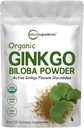 Micro Ingredients Raw Organic Ginkgo Biloba Powder, 8 Ounce (18 Months Supply), Filler Free, Understøtter Brain Function og Mental Alerness, Ingen GMO 'er og Vegansk Friendly