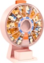 Daviky Pill Dispenser Daglig, Stor Pill Organizer med Wall- monteret eller stående brug, 14 dages Pill Container, Trykknap Design, Ugentlig Pill Box for Vitamin, Medicin, tillæg, Fish Oil (Pink)