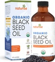 Organic Black Seed Oil (Nigella Sativa, Cumin Seed) Cold Pressed Non-GMO, 8 oz glasflaske Kilde til essentielle fedtsyrer, Omega 3 6 9 "