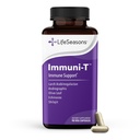 LifeSeasons Imuni- T - immunsupporttillæg - Immunity System Booster - Natural Cold & Flu Relief - Elderberry, Echinacea, Andrograhis, Arabinogalactans & Olive Leaf - 90 kapsler