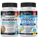 Magnesium Bisglycinate 180 Grev + Omega 3 Fiskeolie 90 Grev Bundle