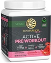 Sunwarrior Pre Workout Powder Energy Drink 124; Vegan Plant- baseret supplement # 124; Pump, Hydrate, Focus, Endurance, & Strength Builder # 124; Watermelon Flavored 30 Servering # 124; Aktiv Preworkout