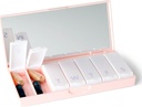 PORT X POLISH Designer Weekly Pill Box Organizer (Single 1X Daily, Blush Pink) Note 124; Compact, Stilfuld 7- Day Vitamin supplement sag # 124; Cute Portable Mini Travel Medicine Carrier # 124; BPA- Gratis Pillbox Caddy
