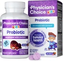 Lægens CHOICE Probiotika for børn - 7 Diverse Strops, Organic Prebiotics, Vitamin & Minerals - Klinisk Studerede L. Rhamnosus - immunforsvar & fordøjelsesstøtte - Ingen sukker eller kunstige farvestoffer - 60ct