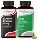 LifeSeasons puri- T med N- Acetyl Cysteine Boost - Understøtter lever & Lung afgiftning - 120 kapsler