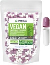 XPRS Nutra Størrelse 0 Tomme kapsler - 100 Grev Tomme Veganske kapsler - Vegetariske piller selv Vegetabilsk Kapsel Fyldning - Veggie Pill Caps til Do- It- Yourself Kosttilskud (Lavendel / Hvid)