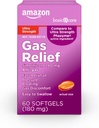 Basic Care Gas Relief, Ultra Strength Gas og Bloating Relief for voksne, 180 mg Simeticone Fast Gels, 48 Tæl