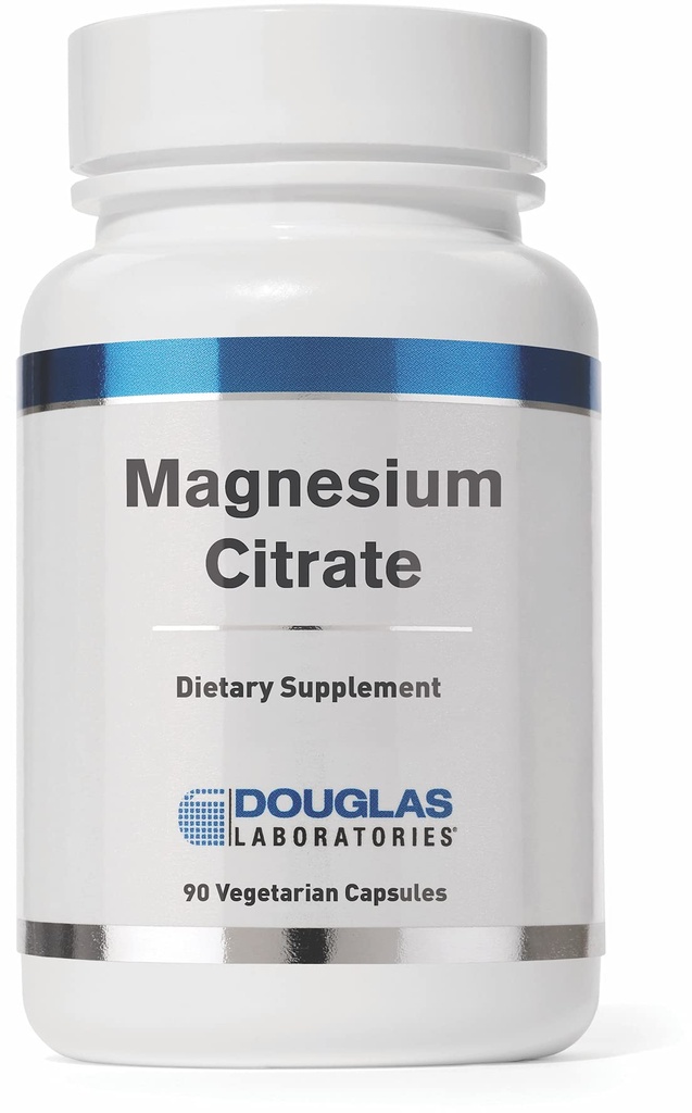 Douglas Laboratories Magnesium Citrate - 150 mg - For hjertefunktion, Knogler Sundhed & Muskler - Forsigtighed ved fordampning * - 90 Vegetariske kapsler