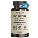 VINATURA Pao Pereira + PAU D 'Arco, Astragalus - 1300MG Servering, USA Made & Tested, Stem celler og immunforsvar, 60 kapsler